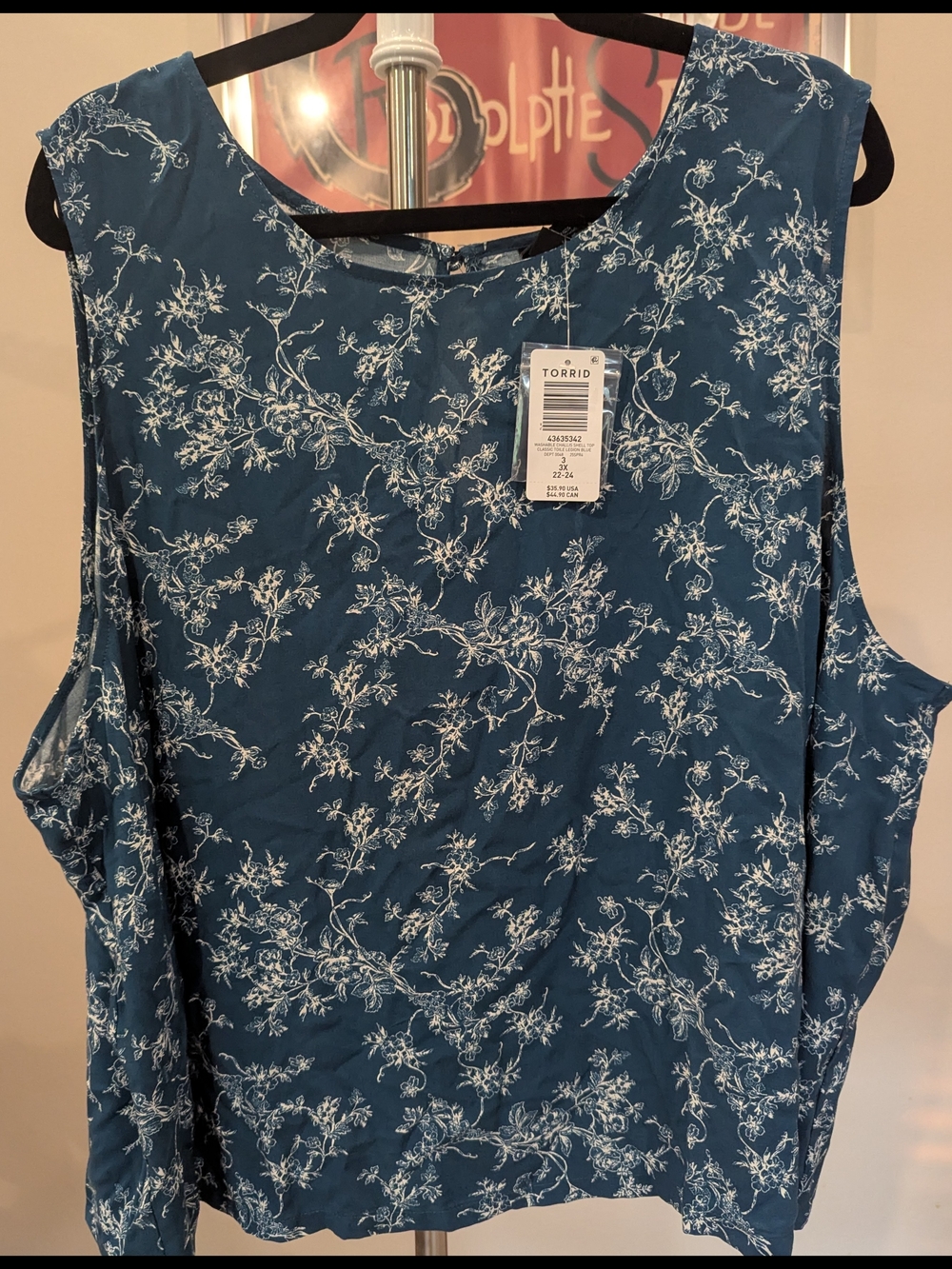 torrid Blue Floral Tank Top